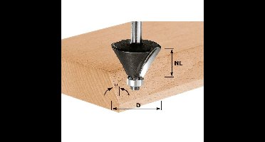 Festool HW S8 D38,5/23/30° Freesbit Fasefrees 30° + lager S 8mm 38,5x25,7mm - 491133