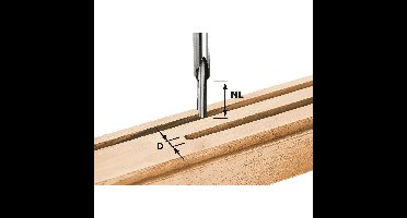 Festool HS S8 D 4/15 Freesbit Groeffrees S 8mm 4x15mm - 490942
