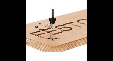 Festool HW S8 D11/60° Freesbit Graveerfrees 60° S 8mm 11,0mm - 491003
