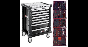 Facom Gereedschapswagen 8 laden, met 5 gevulde laden (FOAM MODULES) - Zwart - JETCMM175GBNL