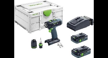 Festool T 18+3 HPC 4,0 I-Plus Accu Schroefboormachine 18V 4.0Ah in Systainer - 576446