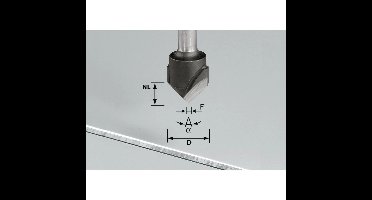 Festool HW S8 D18-90°/Alu V-groeffrees - 491444