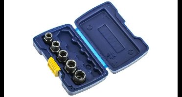 Irwin 5-delige bout exctractieset (basis): 3/8”, 7/16” (11 mm), 1/2”, 9/16” (14 mm), 5/8” (16 mm) - 10504634