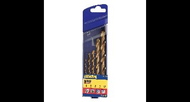Irwin HSS Metaalboren 135° Titanium, 5-delige set: 4/5/6/8/10 mm - 10502604