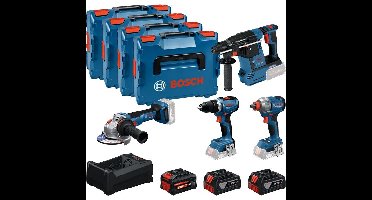 Bosch Professional Accu combiset 4-delig 18V 5.0Ah + 5.5Ah in tas - 0615A500BJ