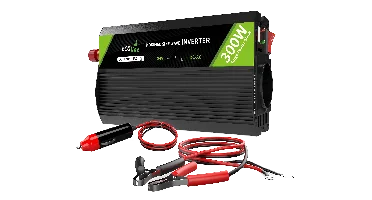 EcoLine - Omvormer 24V Naar 220V/230V sigarettenaanteker - 300w Vermogen 600w piek - Gemodificeerde Sinus - Vrachtwagen omvormer - stopcontact - autolader