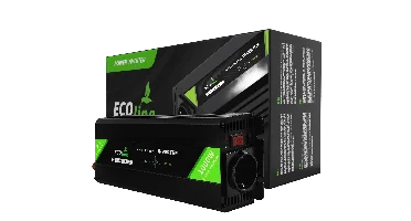 EcoLine 24V naar 230V Omvormer - 1000W Continu / 2000W Piek - Zuivere Sinusgolf - Auto Omvormer met Afstandsbediening