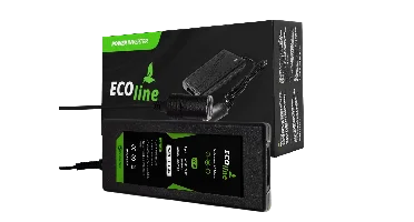 EcoLine - Adapter 230V naar 12V aansluiting 72W - Omvormer AC naar DC - voor Koelbox - zwart