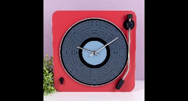 Platenspeler klok - Rood