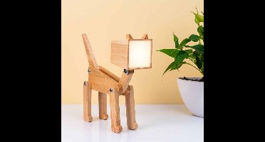 Wooden Cat Table Lamp "Nala"
