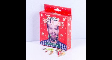 Baard kerstballen (set van 9)