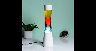 Lavalamp wit met drie kleuren vloeistof