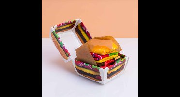 Hamburger sokken in doosje (set van 2) - Maat 36 t/m 40