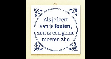 Tegeltje Als je leert van je fouten zou ik