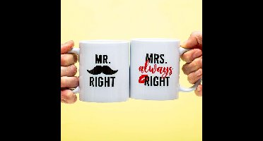 Mok Mr Right&Mrs Always Right (set van 2)