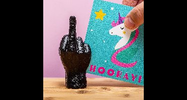 Middelvinger fotohouder - Zwart