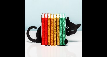 Verstopte kat boekensteun (set van 2)