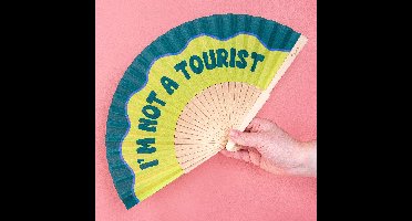 Houten waaier I'm Not a Tourist