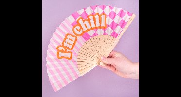 Houten waaier I'm Chill