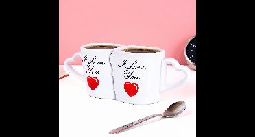 I Love You cadeauset met twee mokken