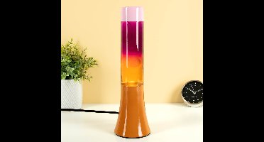 Mini lavalamp oranje roze gradient