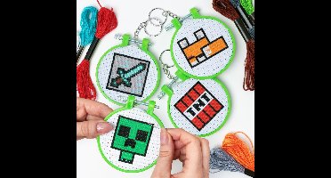Minecraft Borduurhangers (set van 4)