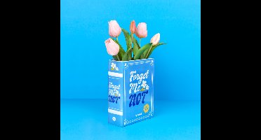 Vase Book blue ceramic