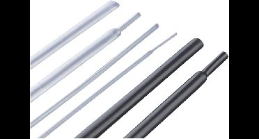 Hongshang 10453 Krimpkous zonder lijm Transparant 1.60 mm 0.80 mm Krimpverhouding:2:1 per meter