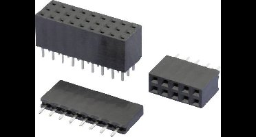 W & P Products Female header (standaard) Aantal rijen: 2 Aantal polen per rij: 10 157-20-2-00 1 stuk(s)