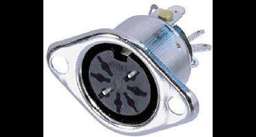 Rean AV NYS326 DIN-connector Flensbus, contacten recht Aantal polen: 7 Zilver 1 stuk(s)