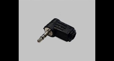 BKL Electronic 1107005 Jackplug 3,5 mm Stekker, haaks Aantal polen: 3 Stereo Zwart 1 stuk(s)