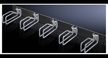 Rittal 7257005 19 inch Kabelgeleiding voor patchkast 1 HE Zwart