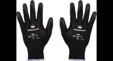 TOOLCRAFT TO-5621544 Werkhandschoen Polyester, Polyurethaan Maat (handschoen): 8 EN 388 Cat II 1 paar