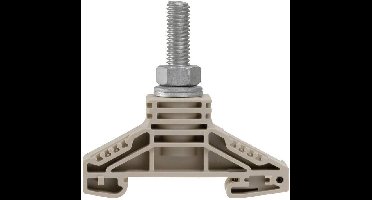 Weidmüller 1319040000 Aardklem 16 mm Boutaansluiting Donkerbeige 25 stuk(s)