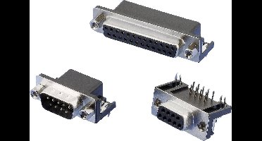 W & P Products 107-15-2-1-00 D-sub female connector 90 ° Aantal polen: 15 Soldeerpennen haaks 1 stuk(s)