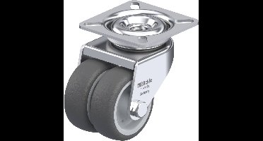 Blickle LDA-PATH 50G Dubbel zwenkwiel Wieldiameter: 50 mm Draagvermogen (max.): 80 kg 1 stuk(s)