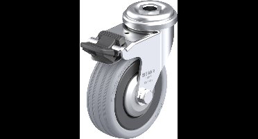 Blickle LRA-VPA 75K-FI-FA Zwenkwiel met rem Wieldiameter: 75 mm Draagvermogen (max.): 60 kg 1 stuk(s)