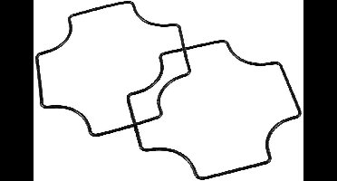 Hammond Electronics 1557BGASKET Pakking Silicone Zwart 1 stuk(s)