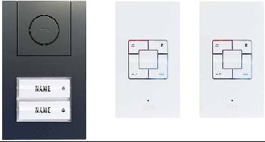 m-e modern-electronics Vistus AD ALU 4020 A Vistus Complete set voor Deurintercom Kabelgebonden Tweegezinswoning Antraciet