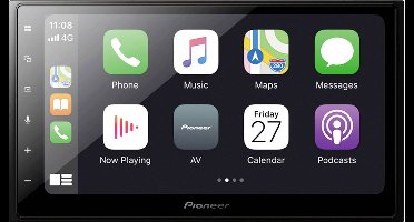 Pioneer SPH-DA250DAB Autoradio met scherm dubbel DIN Bluetooth handsfree, DAB+ tuner, AppRadio