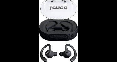 Lenco EPB-460BK In Ear headset Bluetooth Zwart Headset, Oorbeugel, Bestand tegen zweet Sport
