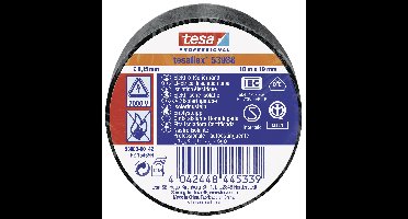 tesa tesaflex IEC 53988-00142-00 Isolatietape Zwart (l x b) 10 m x 19 mm 1 stuk(s)