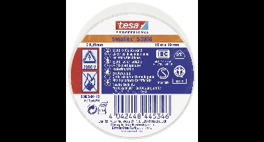 tesa tesaflex IEC 53988-00143-00 Isolatietape Wit (l x b) 10 m x 19 mm 1 stuk(s)