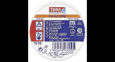 tesa tesaflex IEC 53988-00062-00 Isolatietape Wit (l x b) 25 m x 19 mm 1 stuk(s)