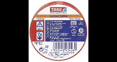 tesa tesaflex IEC 53988-00017-00 Isolatietape Rood (l x b) 25 m x 19 mm 1 stuk(s)