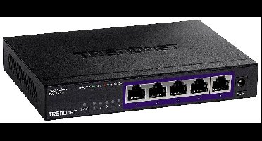 TRENDnet TEG-S350 5-Poorts 2.5G Switch, zwart