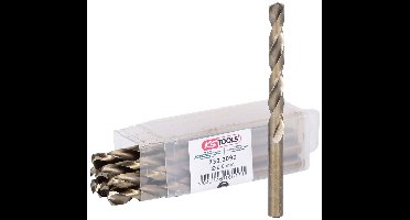 KS Tools 3303090 330.3090 HSS-G-Co 5 Metaal-spiraalboorset 9 mm Gezamenlijke lengte 125.0 mm Kobalt DIN 338 10 stuk(s)