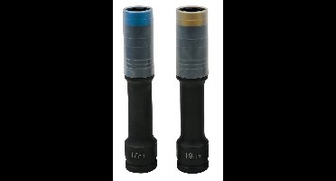 KS Tools 515.0621 SlimPOWER impact-dopdoppenset, extra lang, 2-delig, 1/2, 17+19 mm