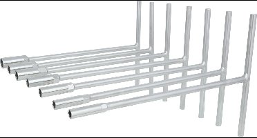 KS Tools 517.1180 T-handgreep dopsleutelset, 7-delig, 8-14 mm