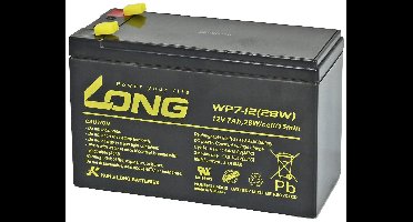 Long WP7-12(28W)-M/F1 Loodaccu 12 V 7 Ah Loodvlies (AGM) (b x h x d) 151 x 102 x 65 mm Kabelschoen 4.8 mm VDS-certificering, Geringe zelfontlading,